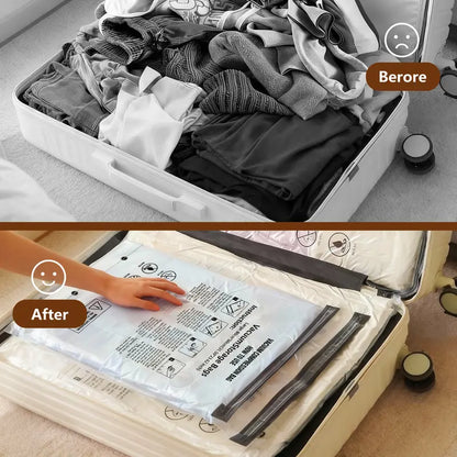 Cordless Travel Vacuum Storage Compression Bag Set