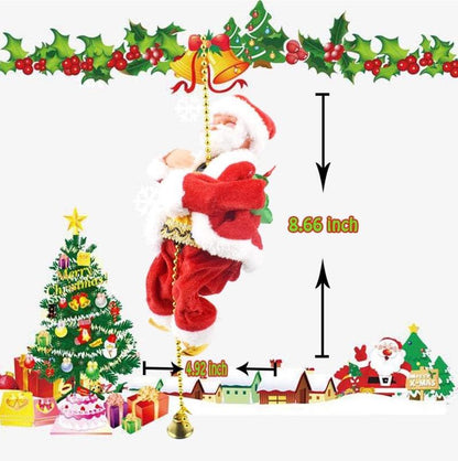 Santa Claus Up-and-Down Climbing Christmas Decor – Moving Holiday Ornament