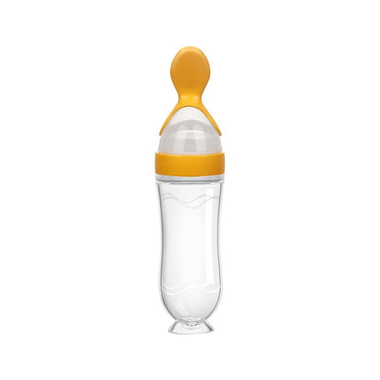 Baby Food Squeeze Spoon Feeder | 2-In-1 Silicone Feeding Bottle 👶