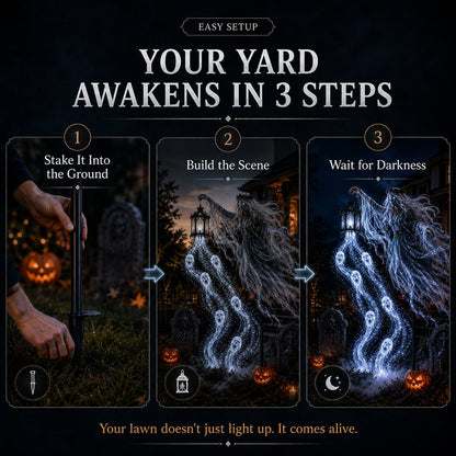 💀Wailing Wraith Lighted Halloween Yard Decoration (31.5*16in)