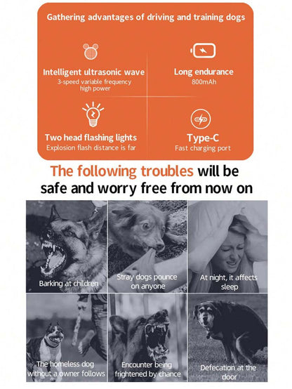 Ultrasonic Dog Bark Deterrent Device – Humane & Effective Dog Repeller