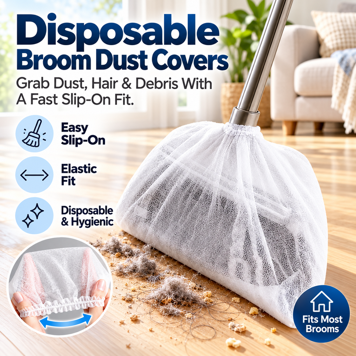 50 PCS Disposable Dusting Covers for Brooms