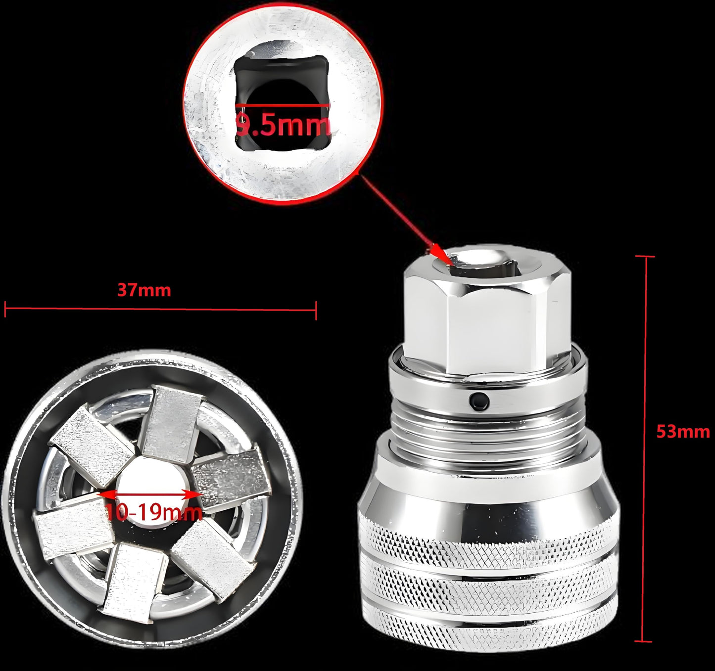 10-19mm Adjustable Universal Socket Wrench