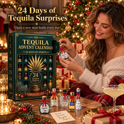 24-Day Mini Tequila Bottle Advent Blind Box for Holiday Celebration