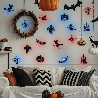 🎃 Halloween LED Silhouette Wall Light Stickers
