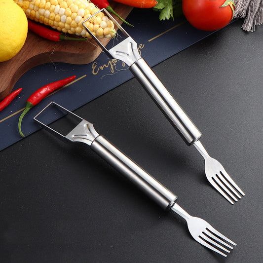 2-in-1 Stainless Steel Watermelon Fork Cut