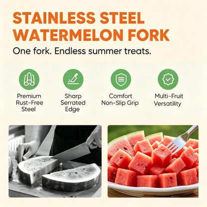 2-in-1 Stainless Steel Watermelon Fork Cut