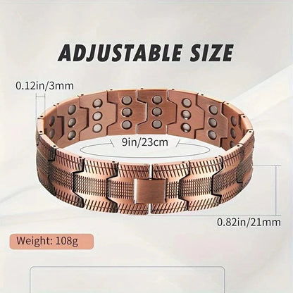 Copper magnetic bracelet--Relieve fatigue and promote blood circulation