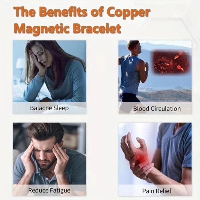 Copper magnetic bracelet--Relieve fatigue and promote blood circulation
