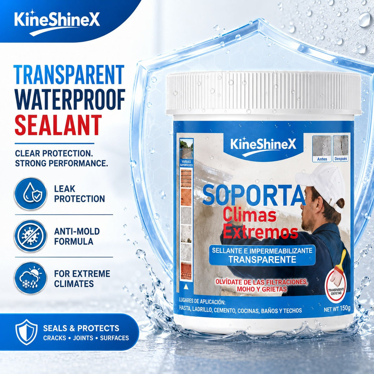 Transparent Waterproof Sealant – Flexible Crack Repair for Roofs, Walls & Tiles