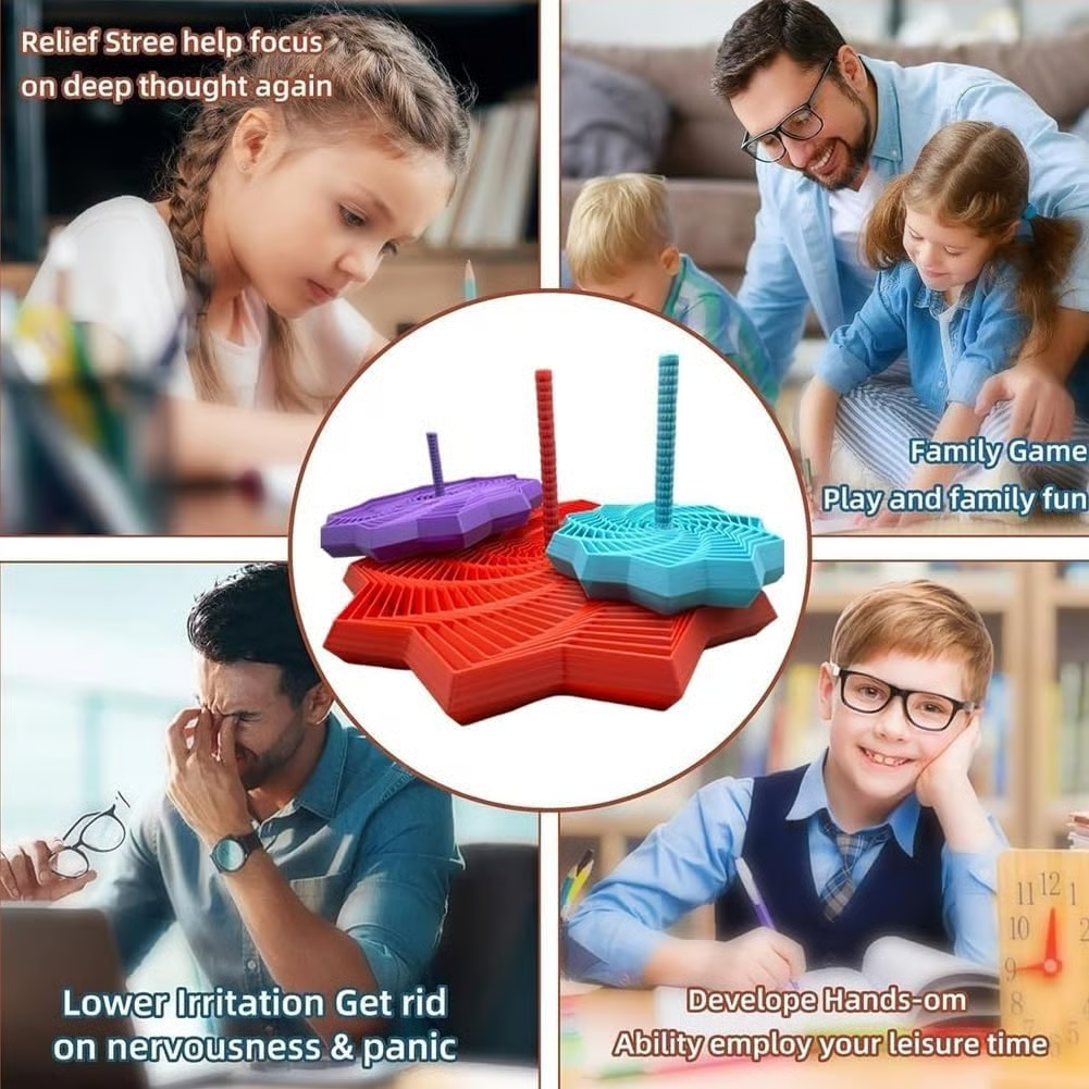 3D Printed Fidget Star – Stress Relief Whirling Toy