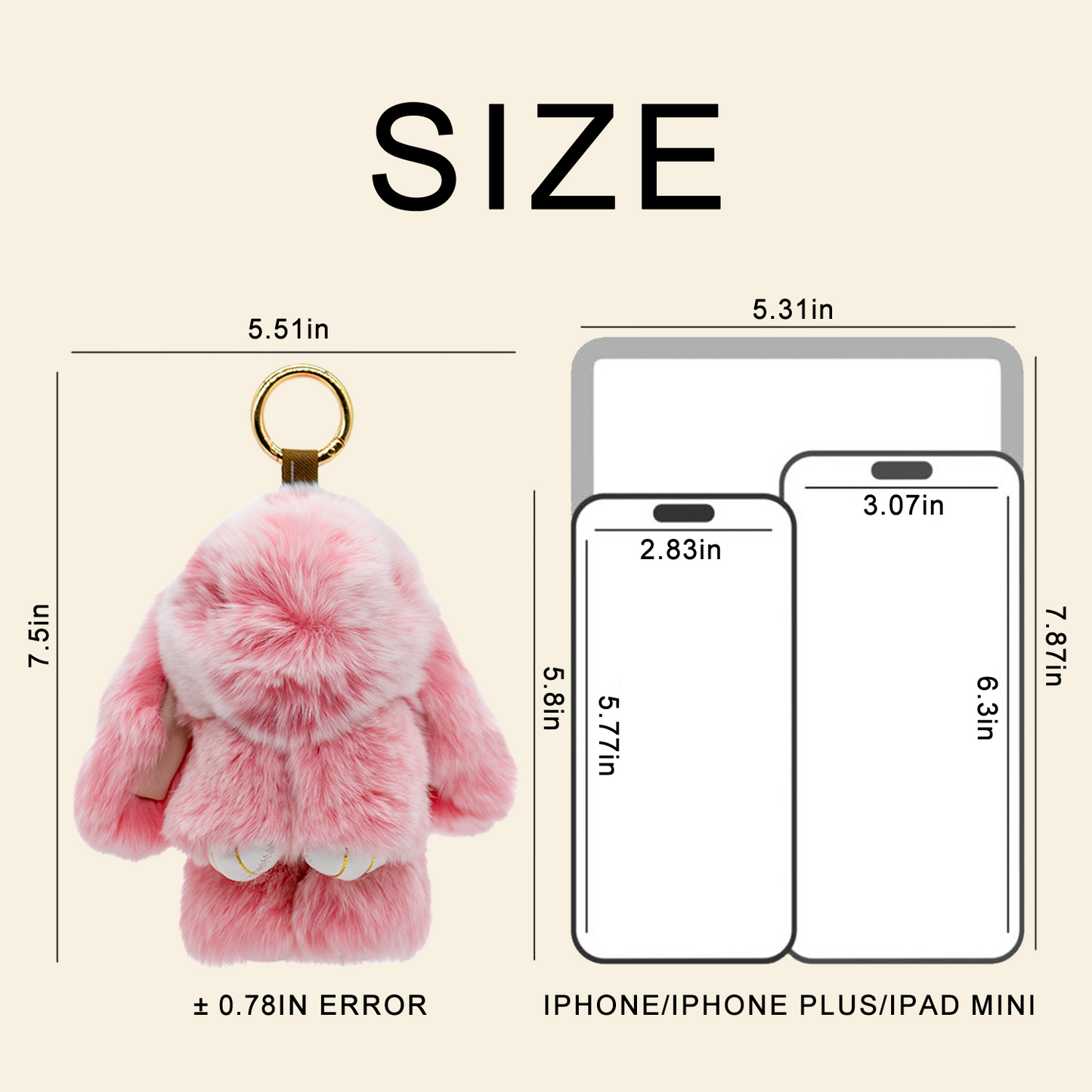Bunny Lulu | Handmade Plush Rabbit Keychain