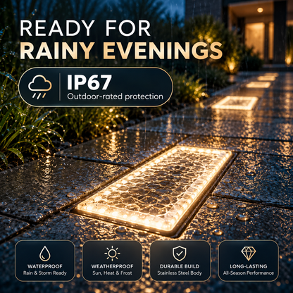 ✨ Solar Paver Lights 4×8 – Wireless Outdoor Pathway Lighting