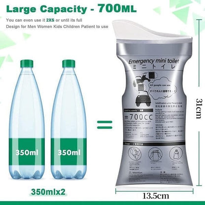 🔥700ML Portable Travel Pee Bags