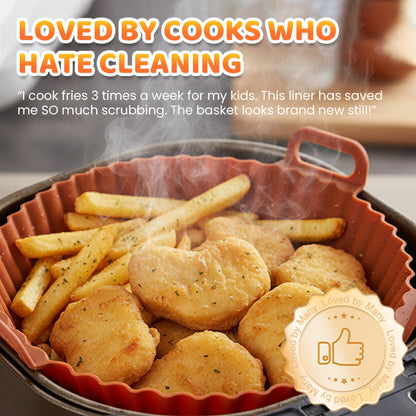 6-Piece Silicone Air Fryer Baking Tray Set – Non-Stick, Reusable & Easy to Clean
