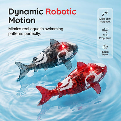 LED Light-Up Bath Toy Shark with Lifelike Tail