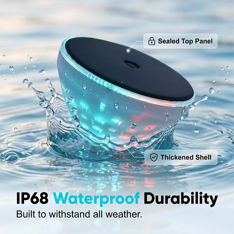 Solar Floating Pool Light – Fish-Pattern Projection