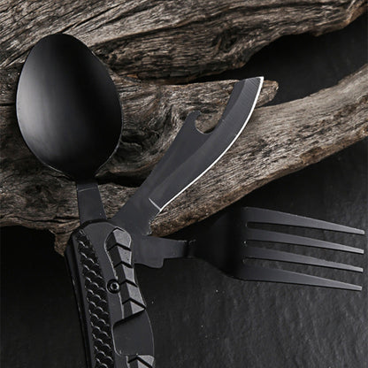 🏕️Must-have for outdoor trips 🍴🥄4-In-1 Outdoor Folding Multifunctional Tableware