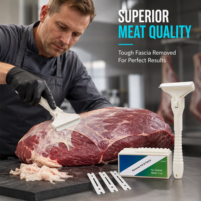 Stainless Steel Meat Scraper – Easy Fat & Fascia Removal Tool for Beef & Pork 🔪✨