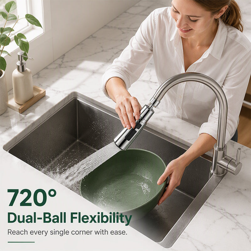 Universal Rotating Kitchen Faucet Nozzle – Flexible Sink Water Extender