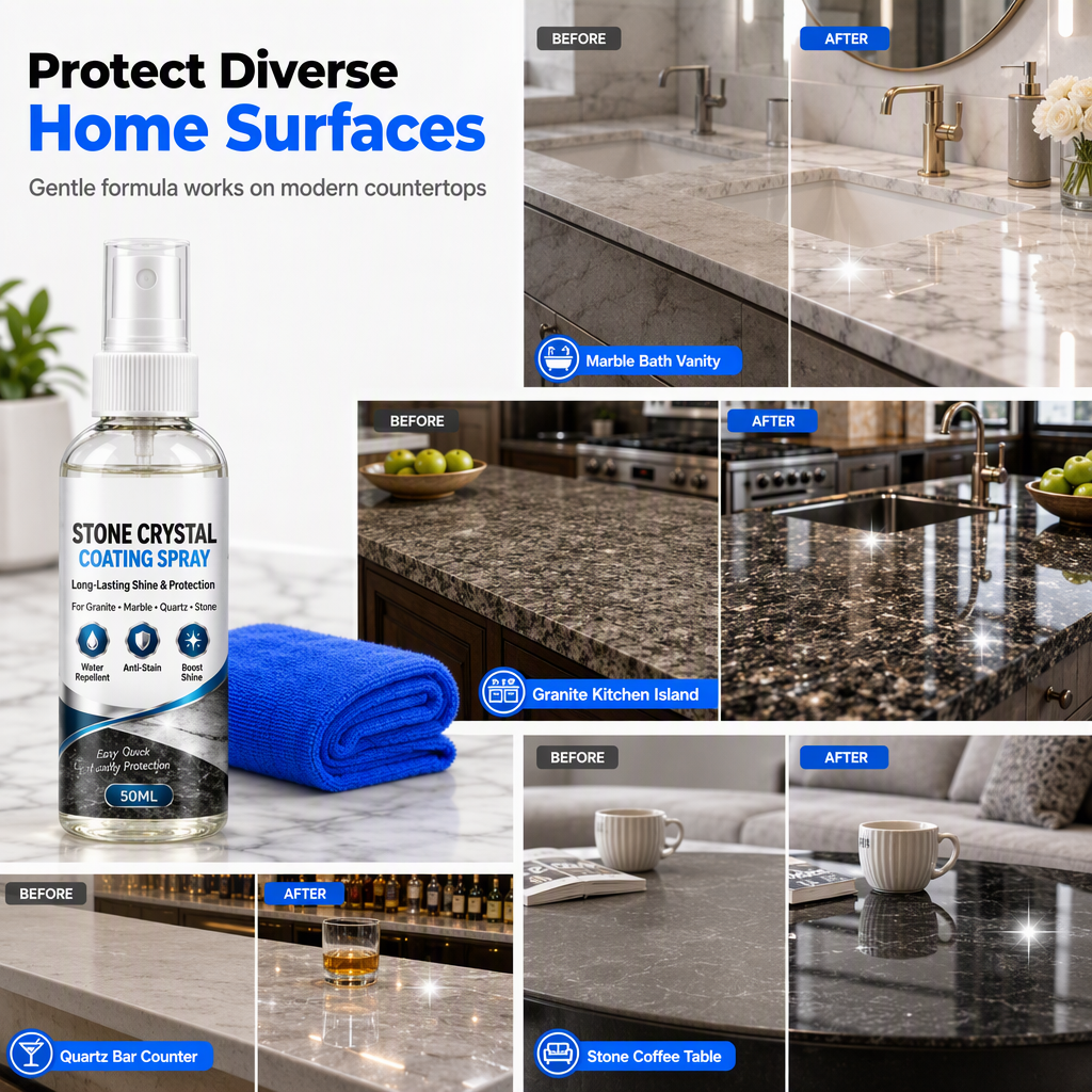 ✨ Stone Sealer Spray for Marble & Granite Countertops